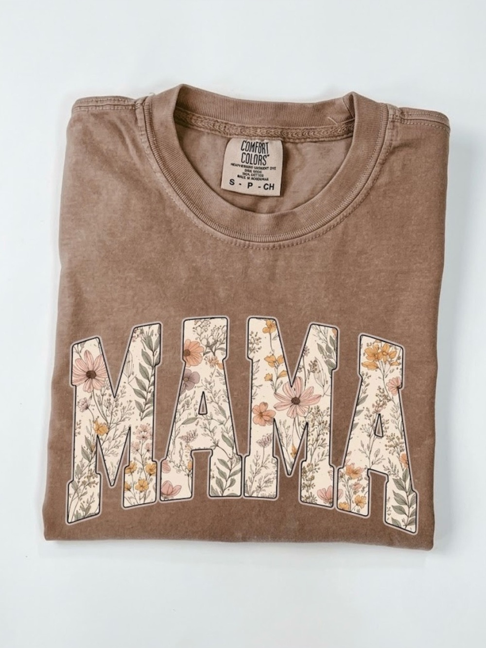 Comfort Colors Floral Mama Tee Retro Mom Shirt Gift For Mom